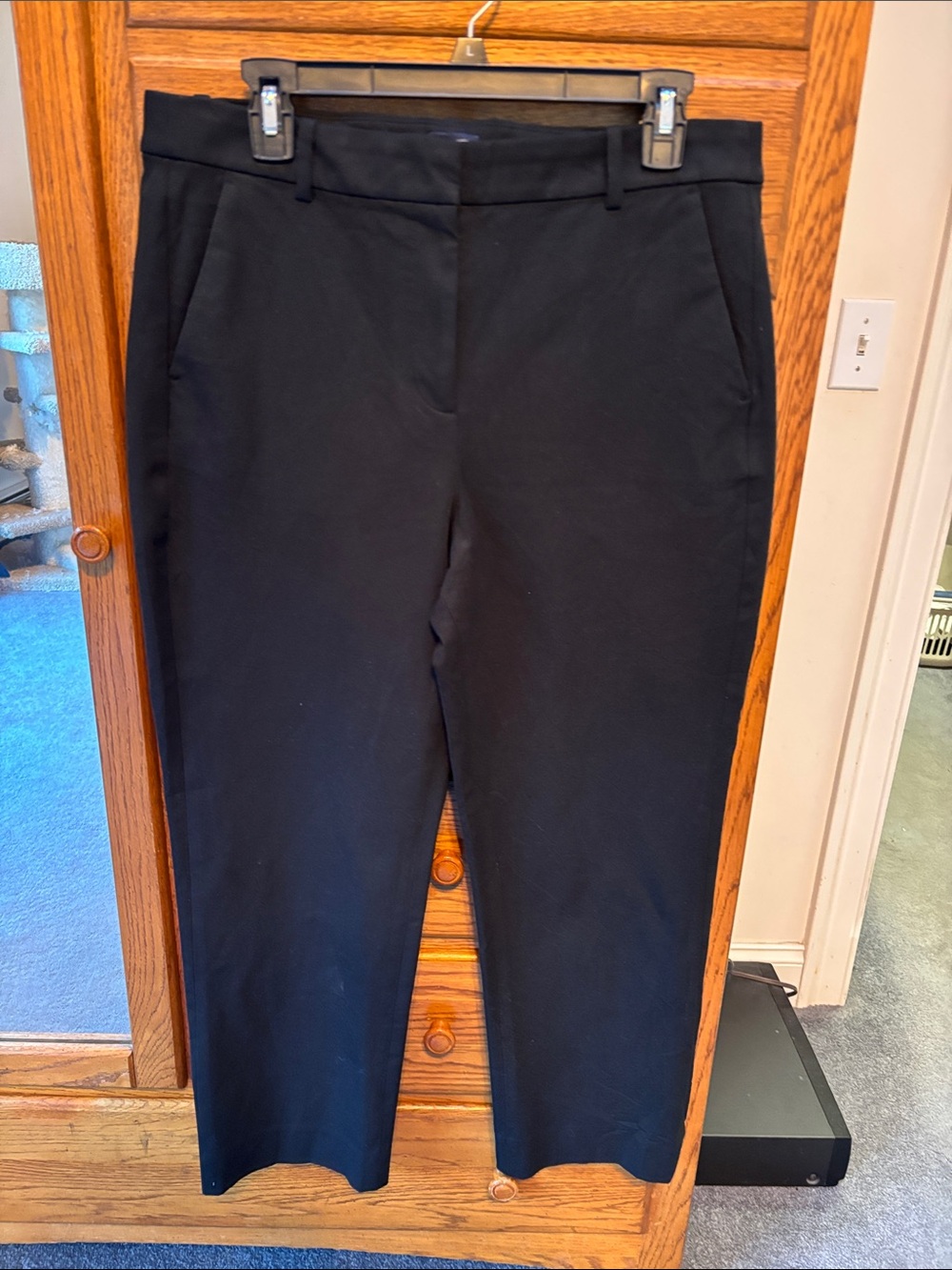 J. Crew Kallie Black Straight-Leg Dress Pants